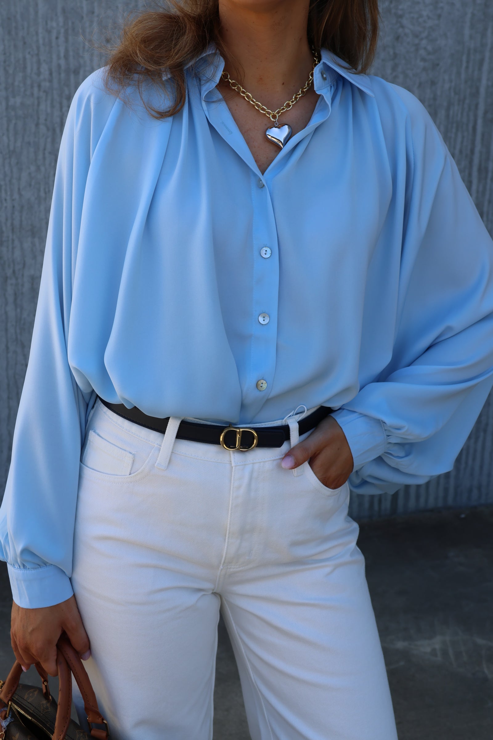 Helena blouse met wijde mouw