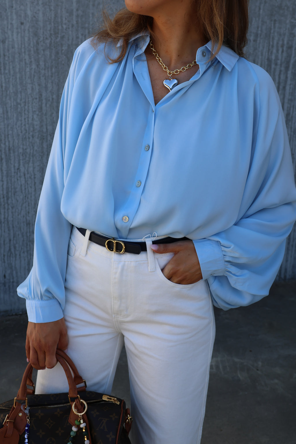 Helena blouse met wijde mouw