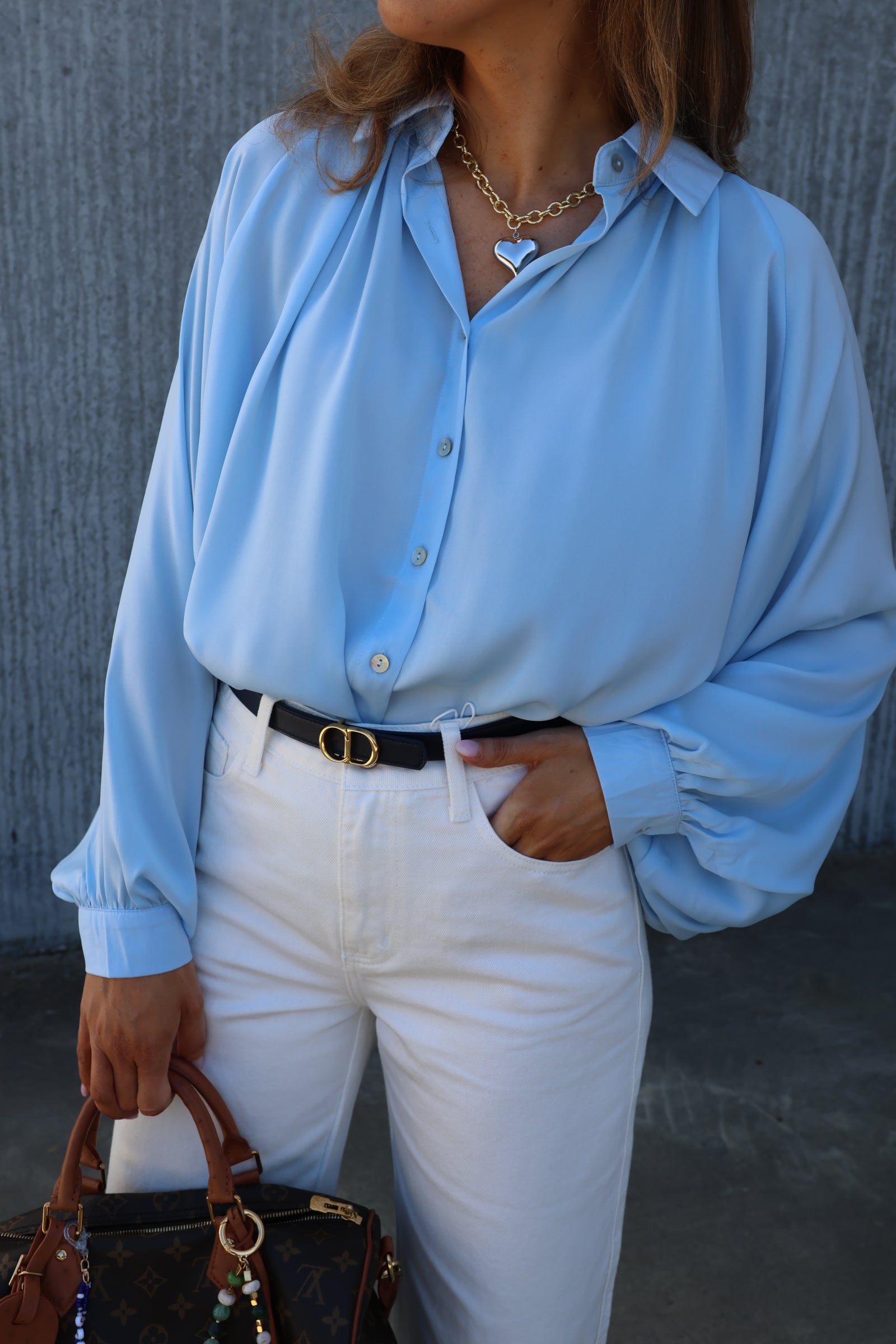 Helena blouse met wijde mouw
