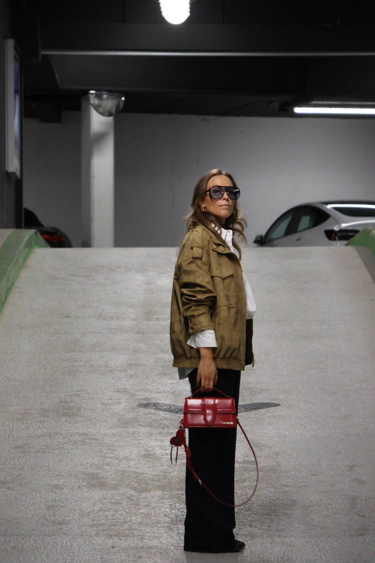 Chloé suède bomberjas camel