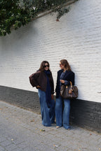 Ine wide leg jeans met plooidetail - long length