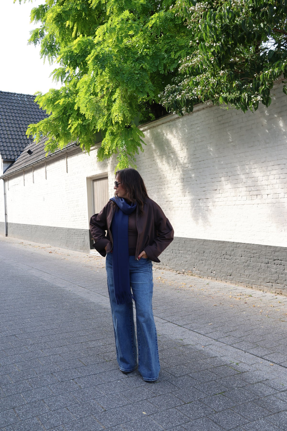 Babs cropped jasje bruin