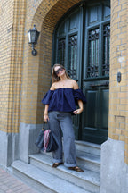 Lea off shoulder blouse marine