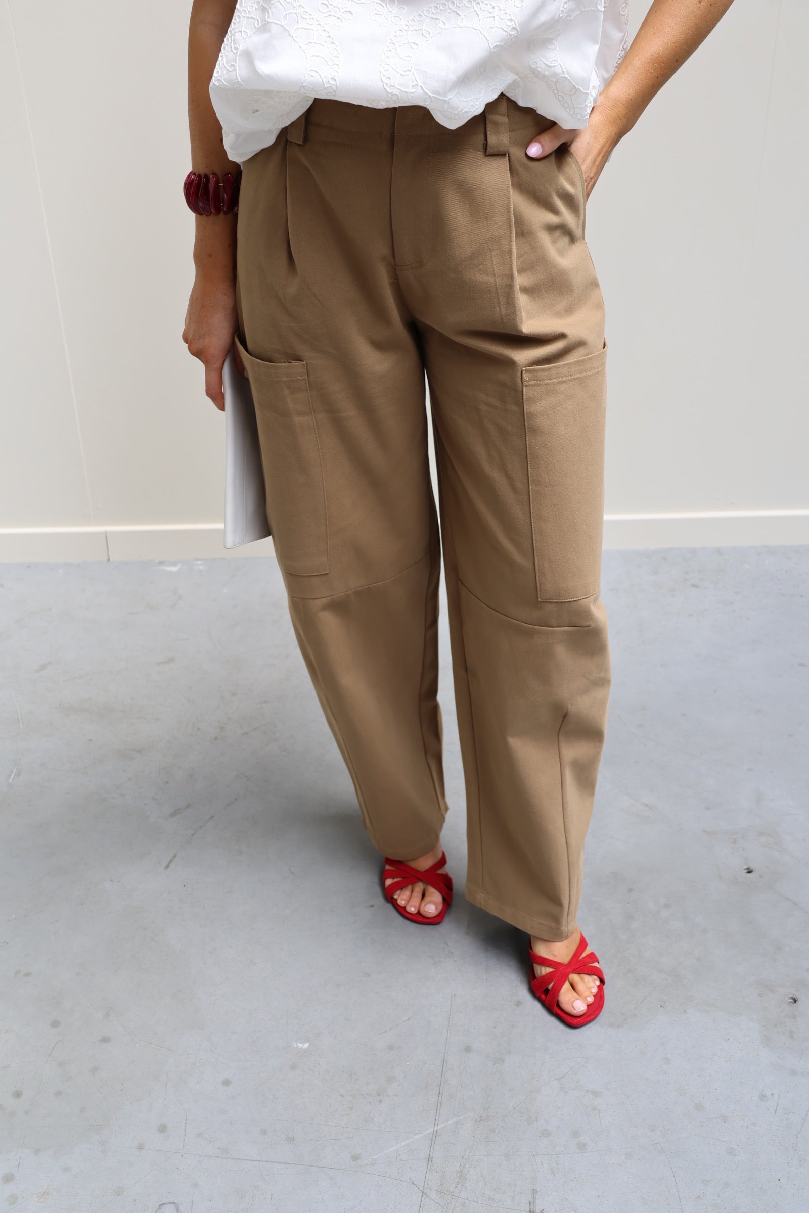 Cargo balloon broek camel