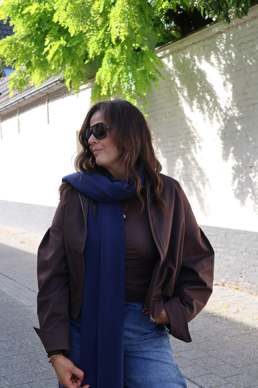 Babs cropped jasje bruin