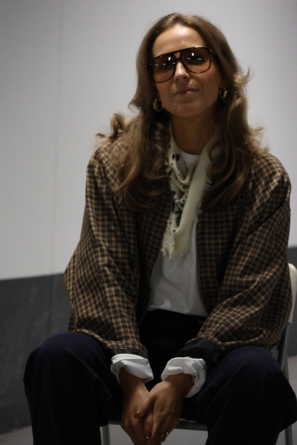 Kelly carreaux bomberjasje bruin