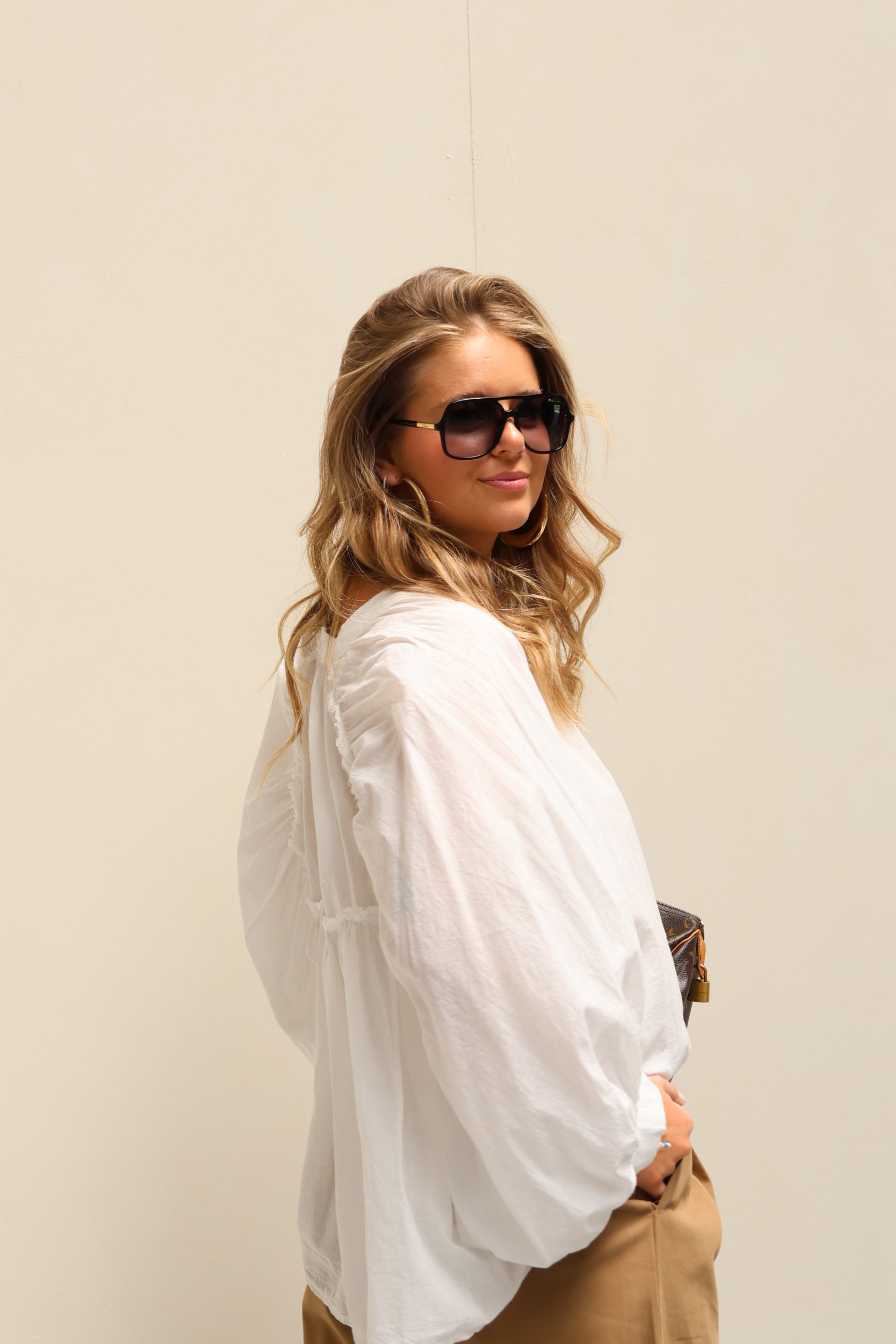 Juliette blouse met wijde mouwen wit