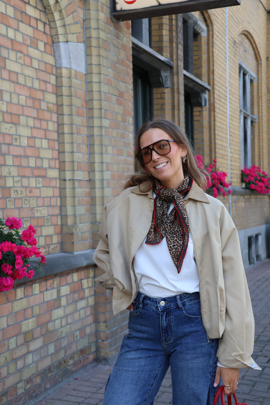 Amber bomberjasje beige