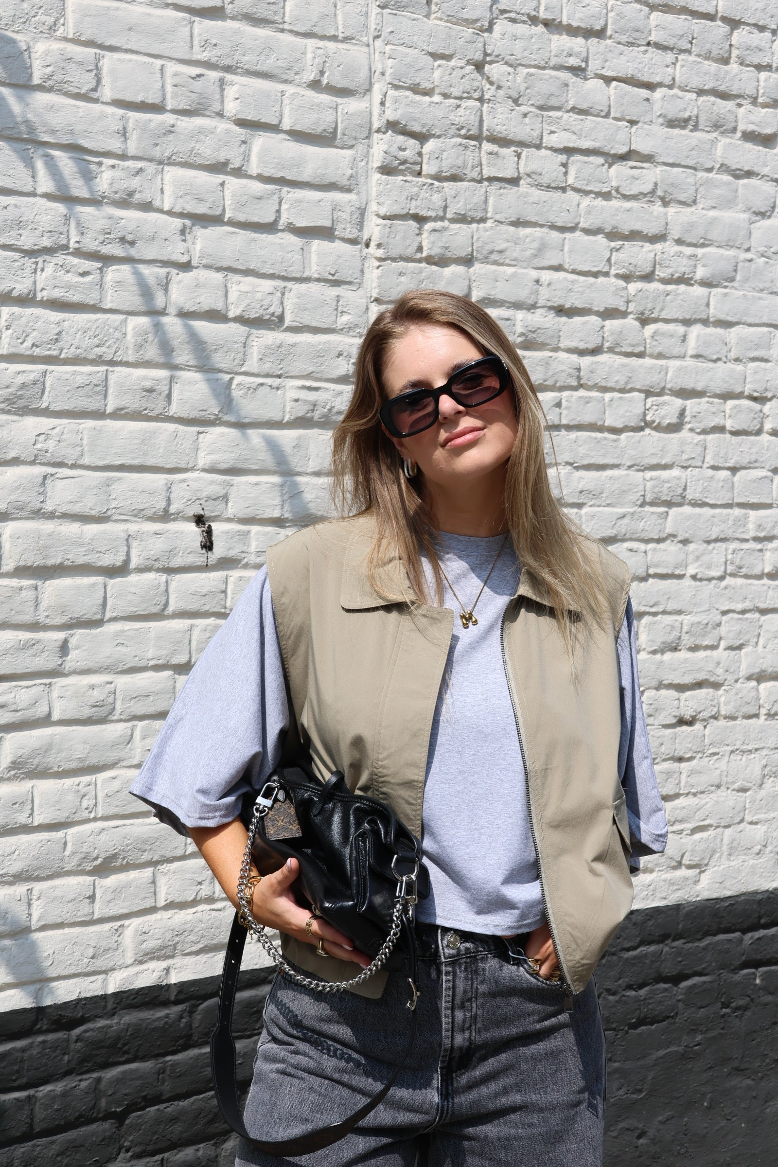 Ivy mouwloos vestje kaki