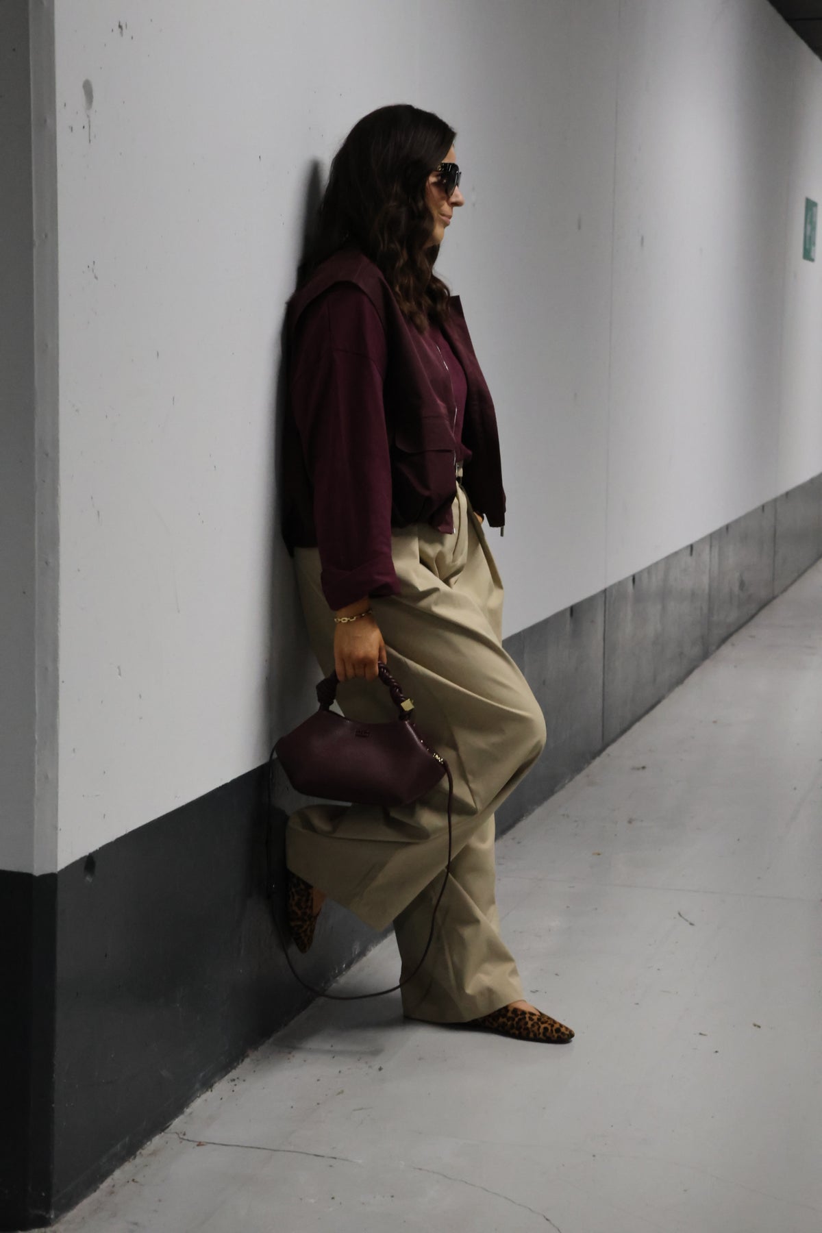 Lizzy balloon broek met plooidetail beige