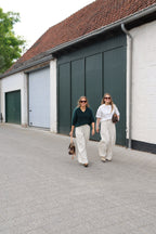 Leonce mohair polo donkergroen