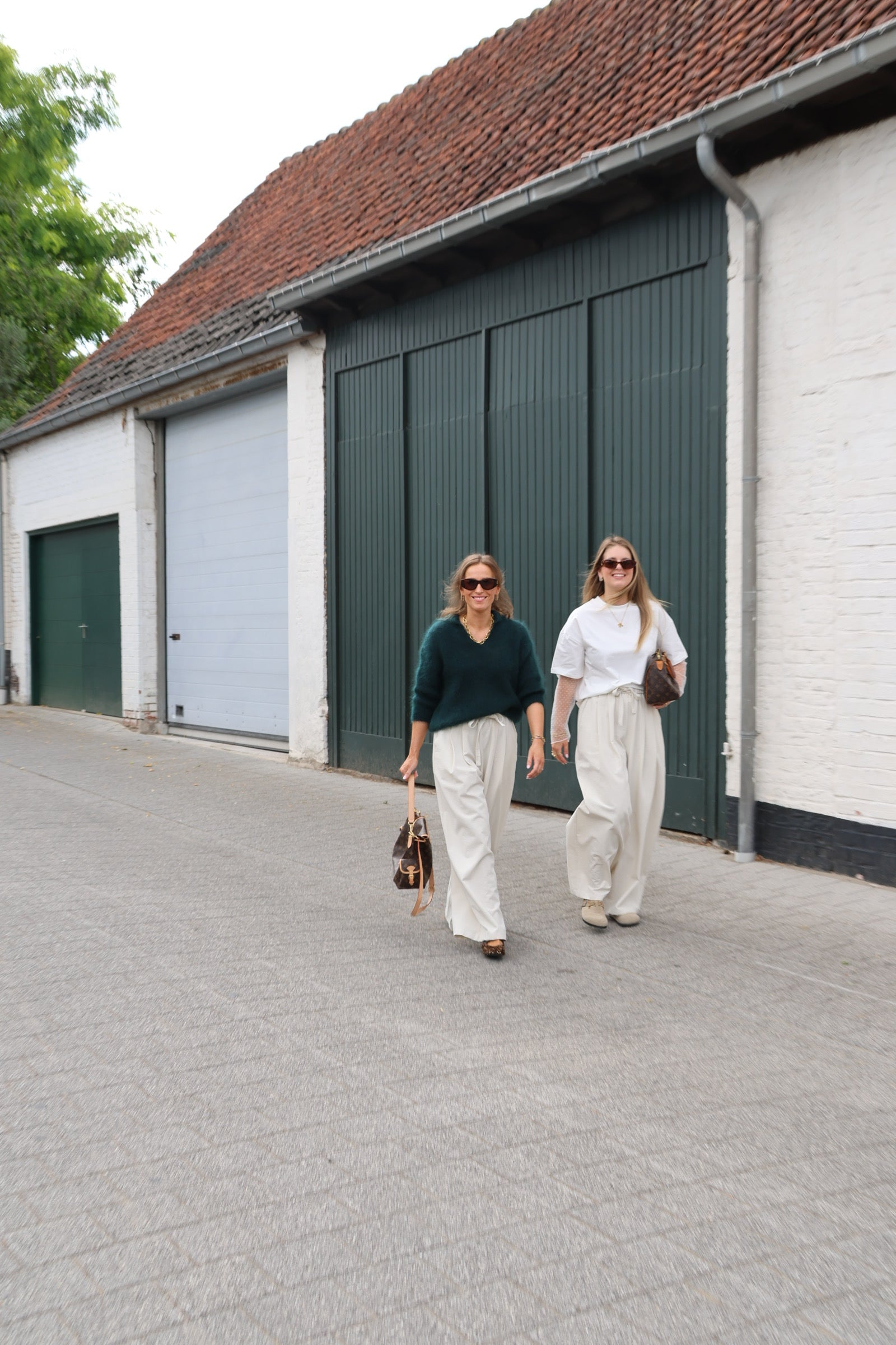 Leonce mohair polo donkergroen