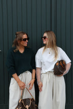 Leonce mohair polo donkergroen