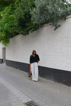 Leonce mohair polo donkergroen