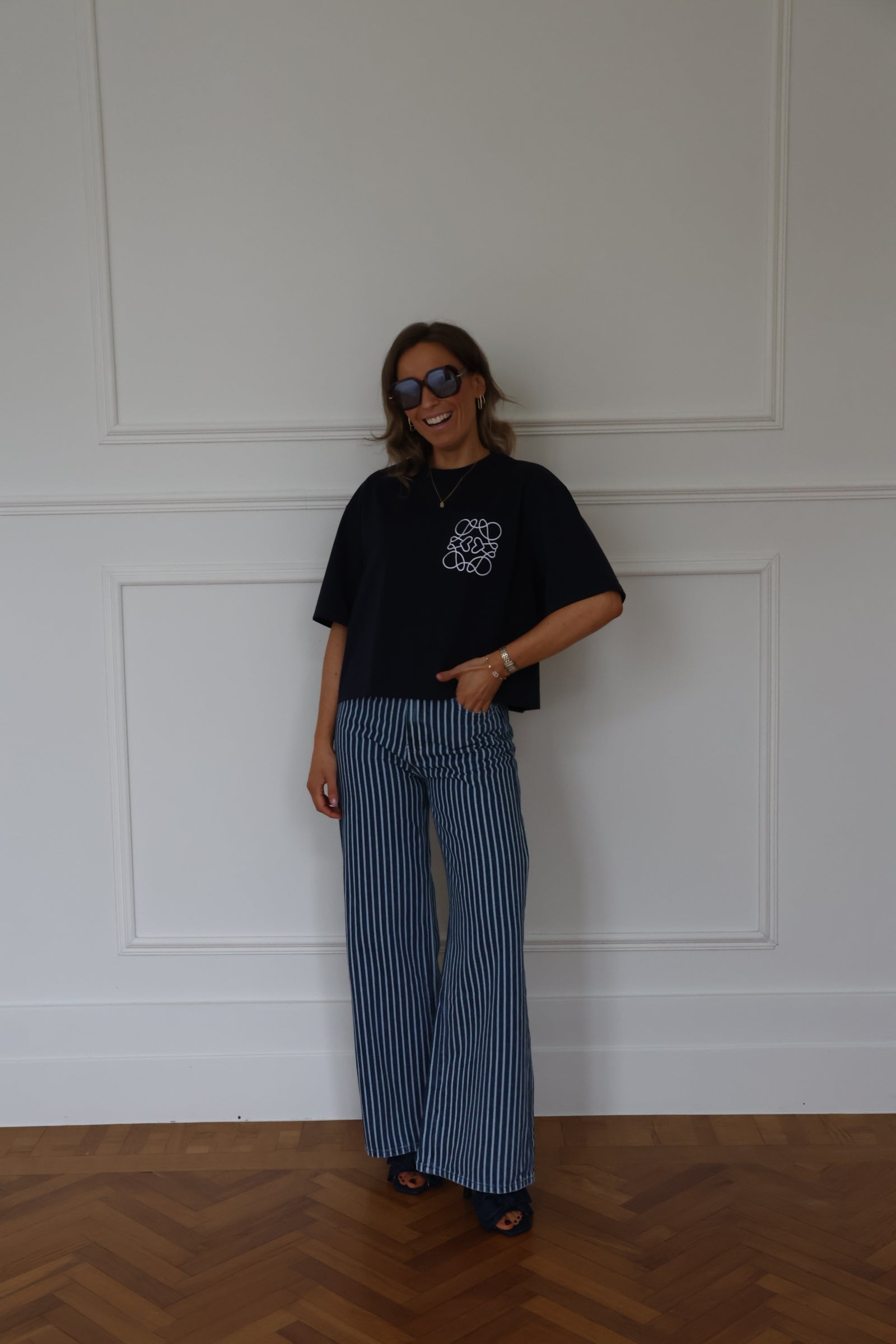 Nienke detail T-shirt marine