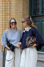 Lucy carreaux blouse blauw