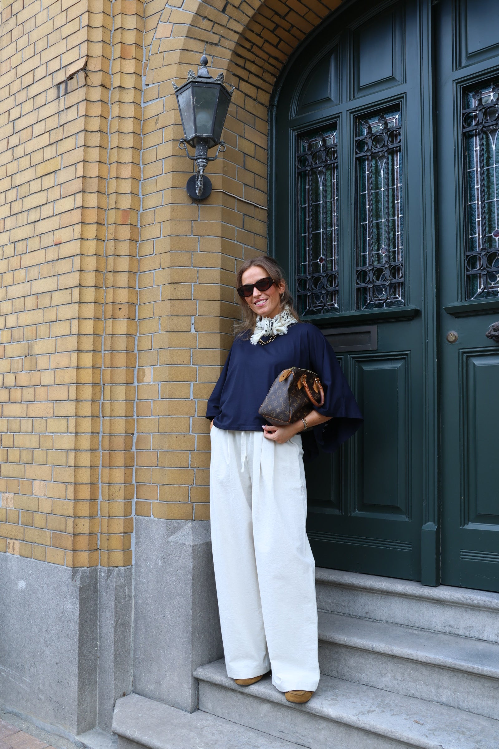 Emma cropped T-shirt marine