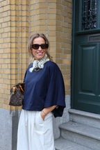 Emma cropped T-shirt marine