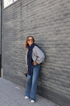 Ine wide leg jeans met plooidetail - long length