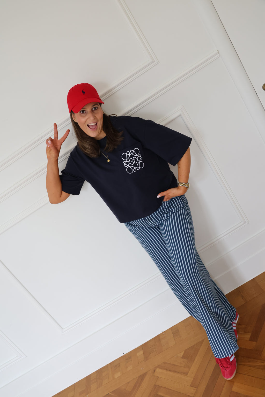 Nienke detail T-shirt marine