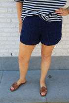 Lucy broderie short marine
