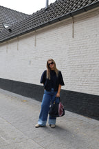 Emma cropped T-shirt marine