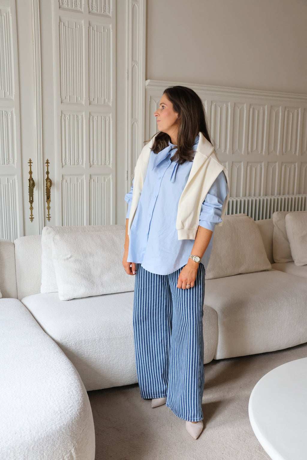 Julie hemdje met strik blauw