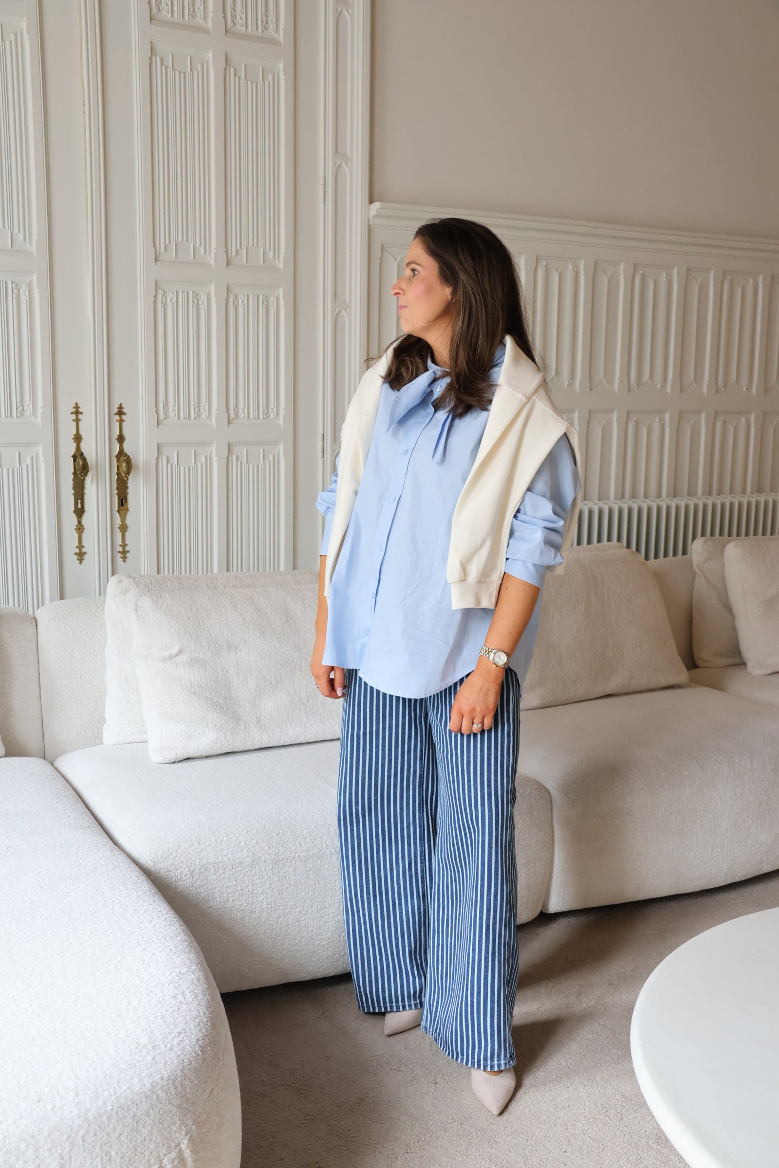 Julie hemdje met strik blauw