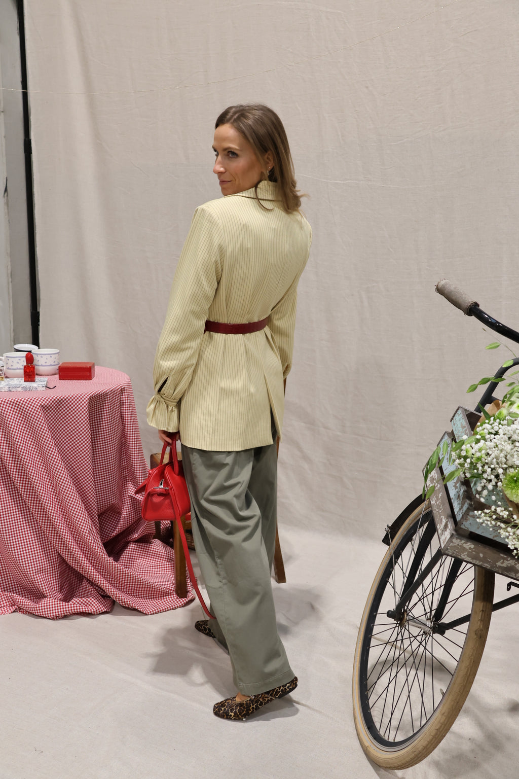 Mirella wide leg jeans kaki