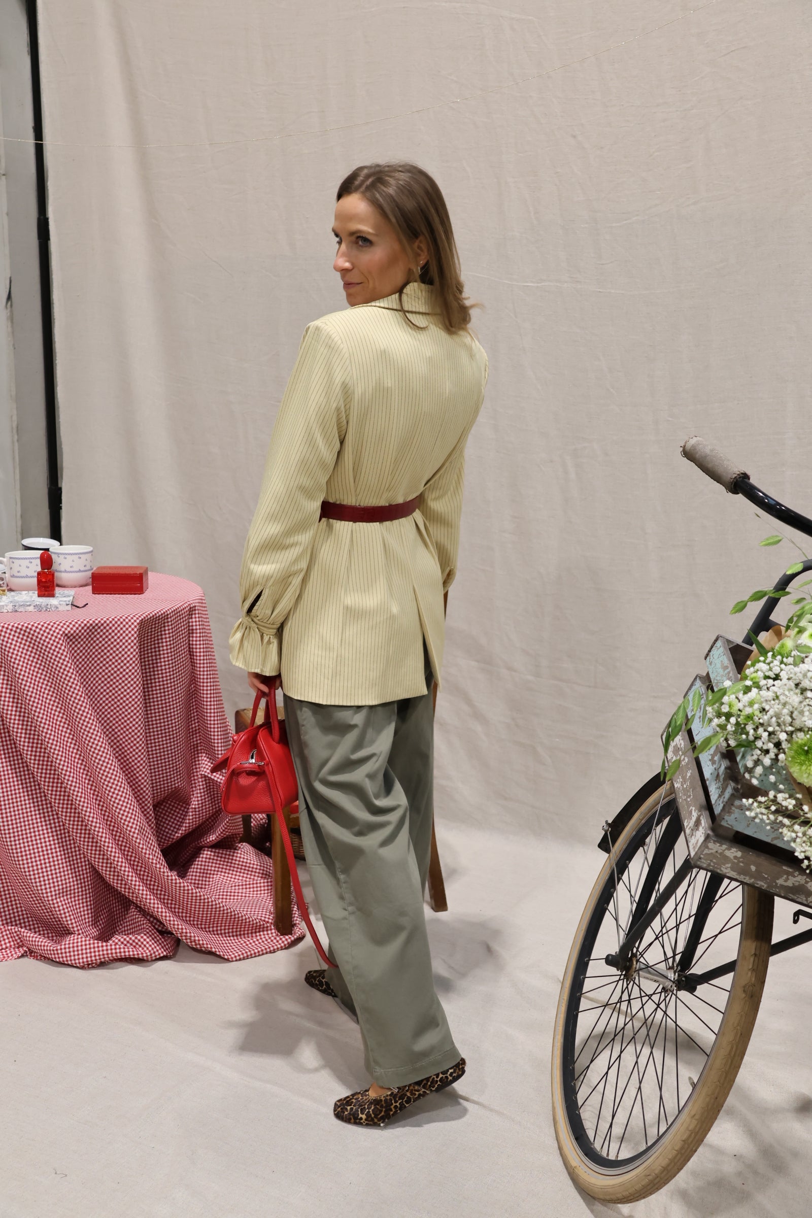 Mirella wide leg jeans kaki