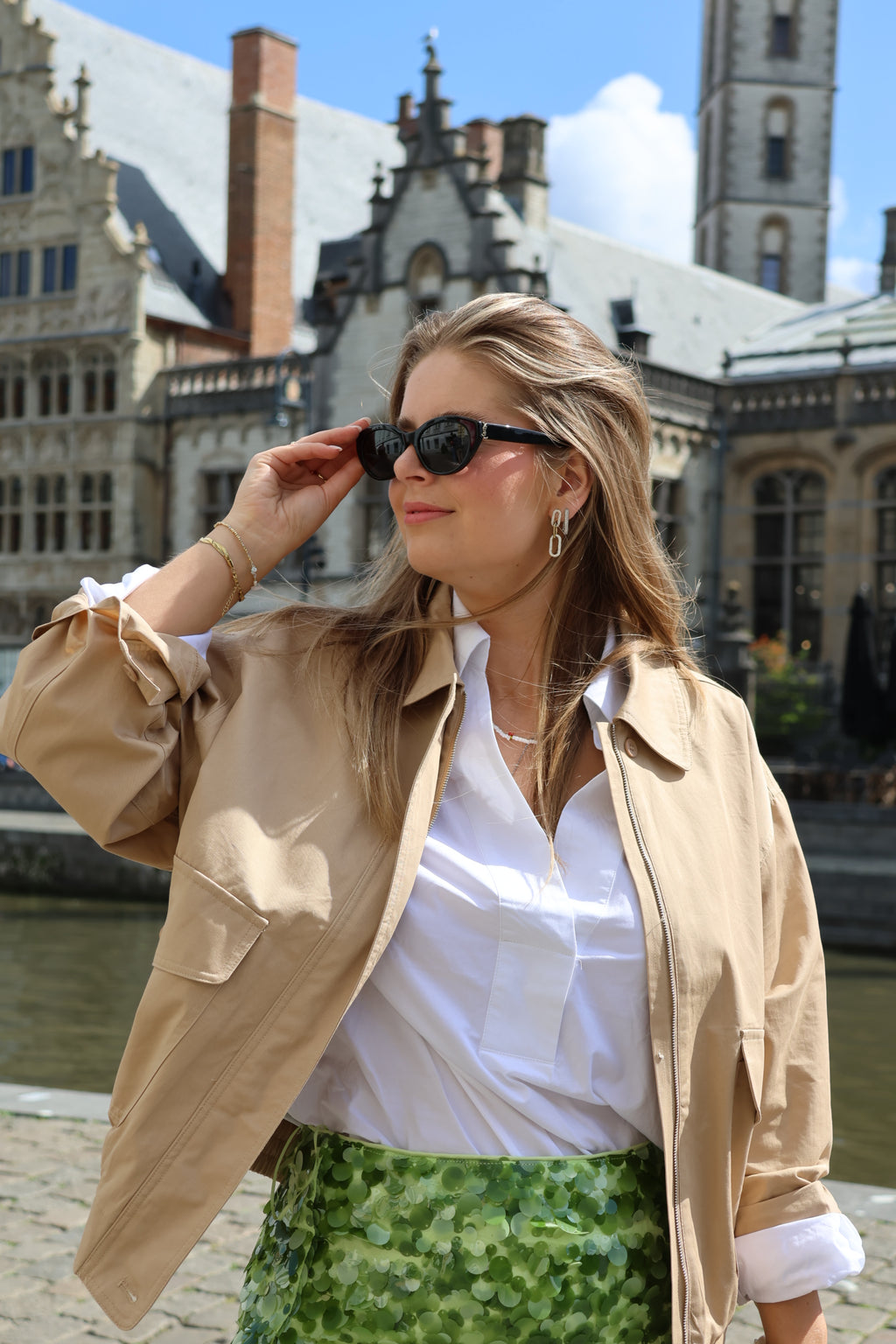 Aria bomber jas camel