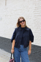 Emma cropped T-shirt marine