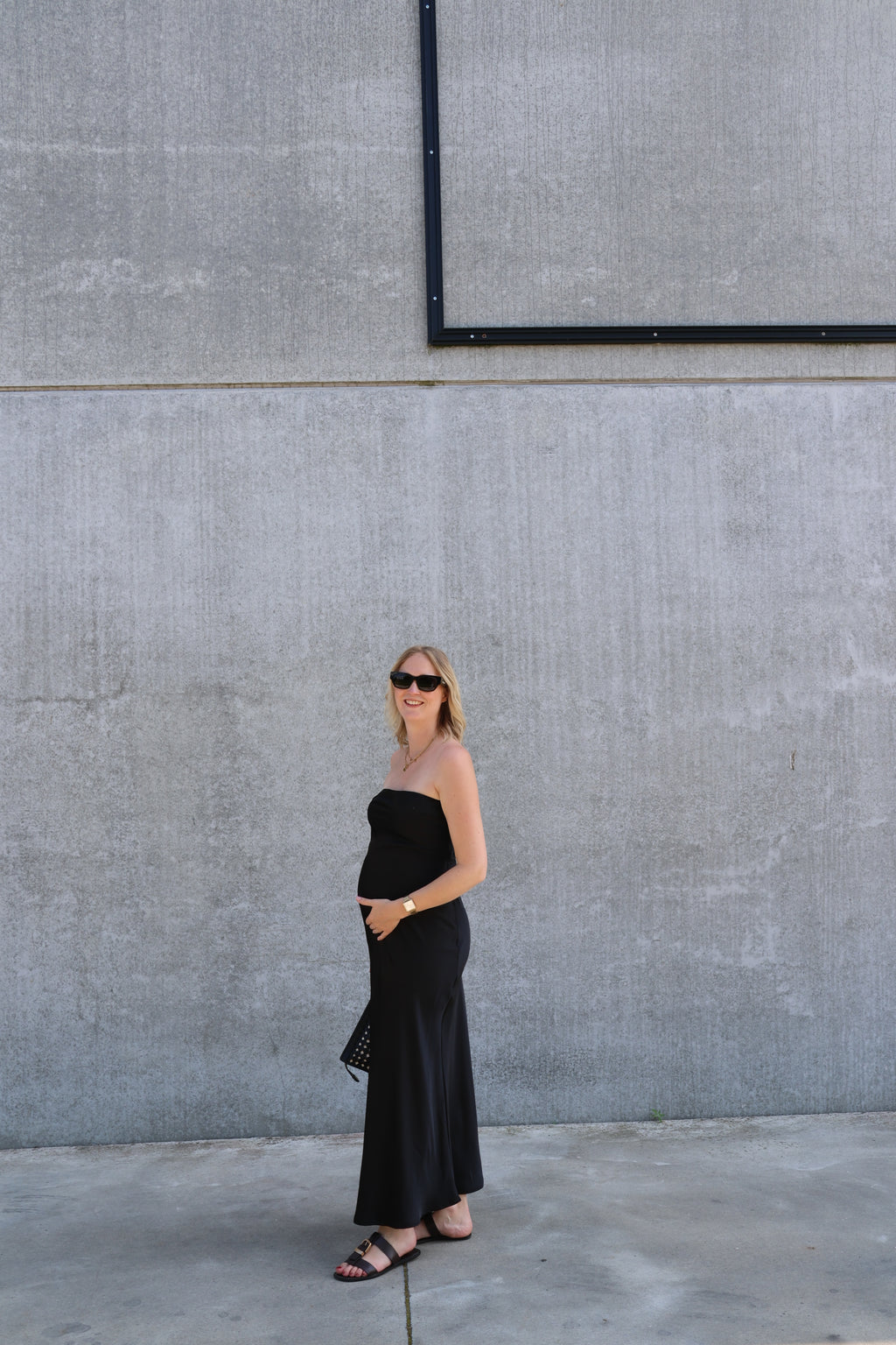 Olivia strapless jurk zwart