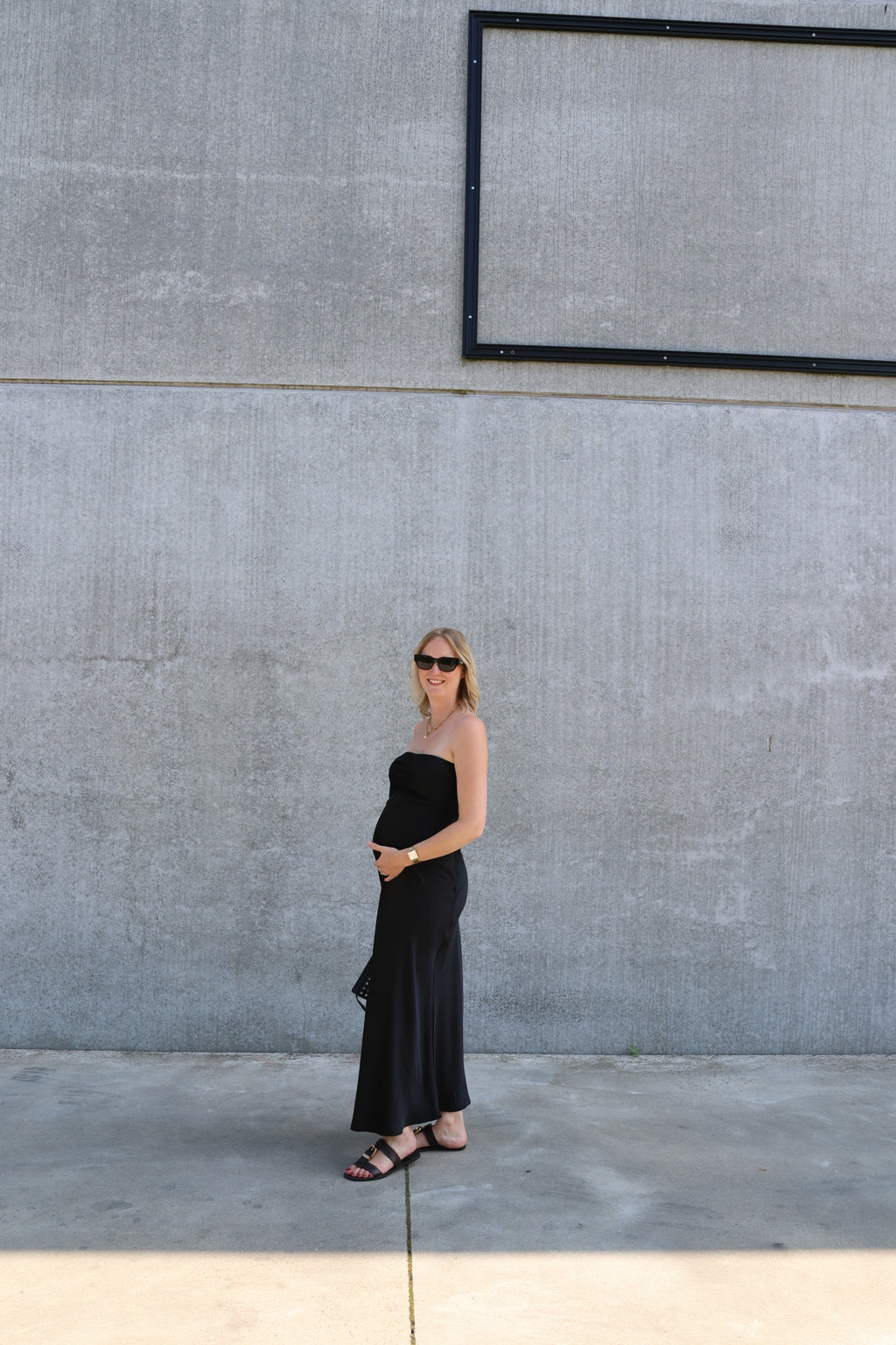 Olivia strapless jurk zwart