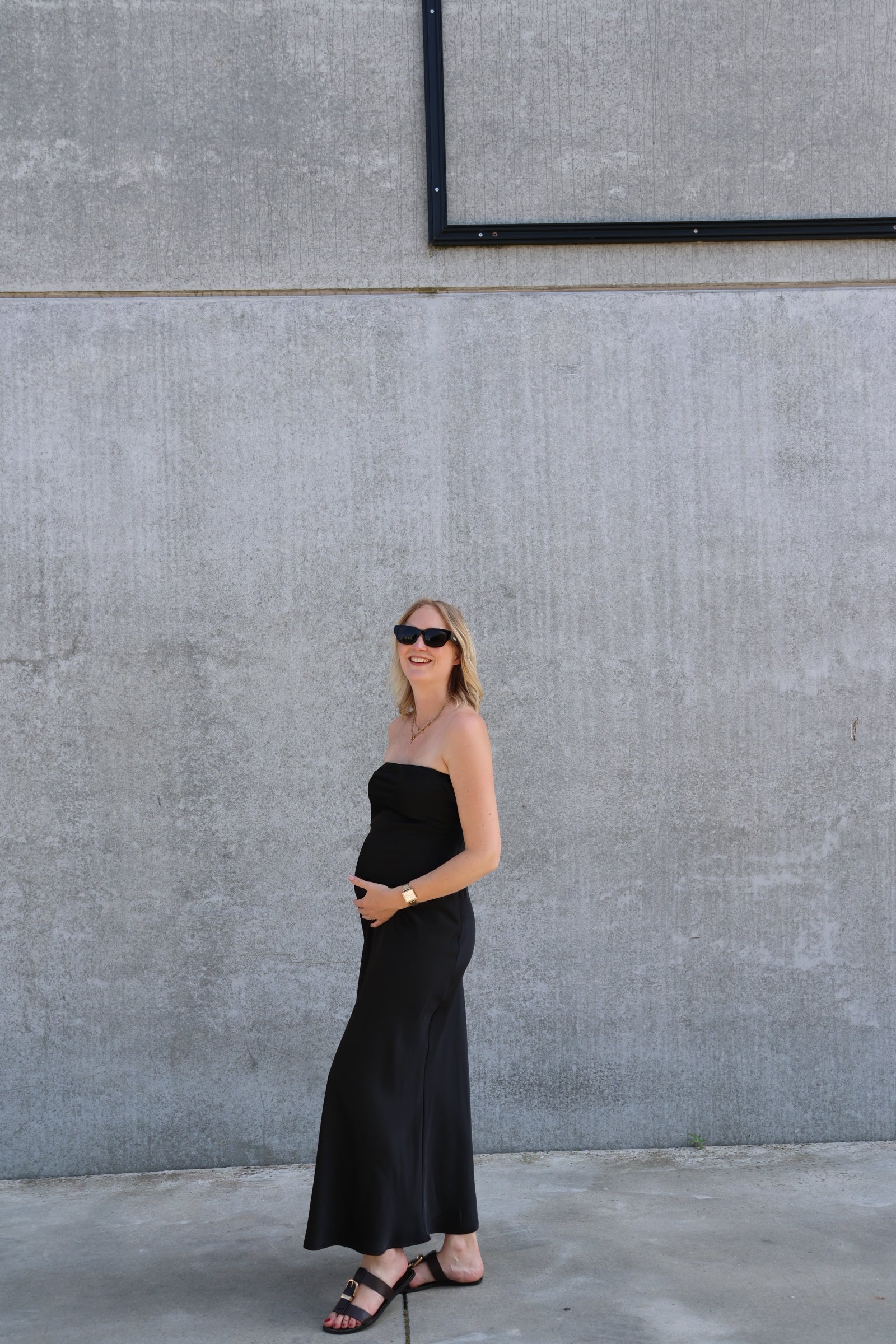 Olivia strapless jurk zwart
