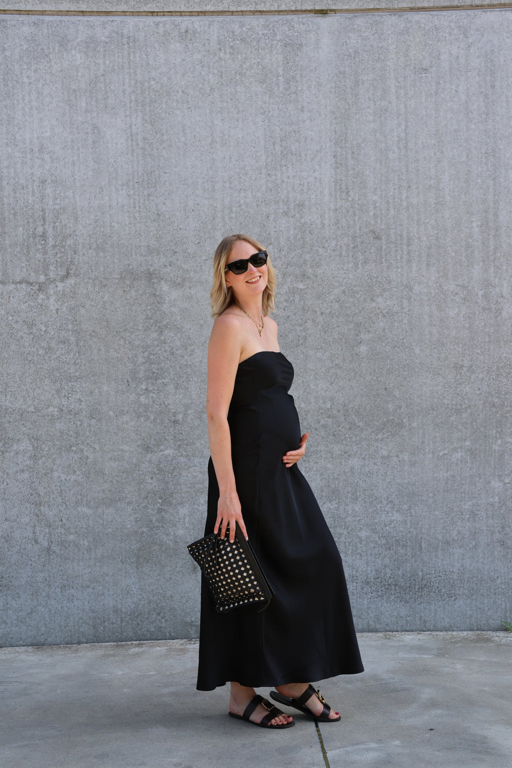 Olivia strapless jurk zwart