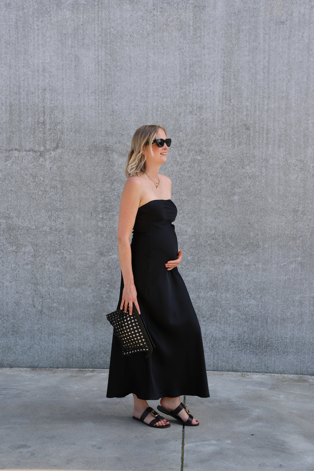 Olivia strapless jurk zwart