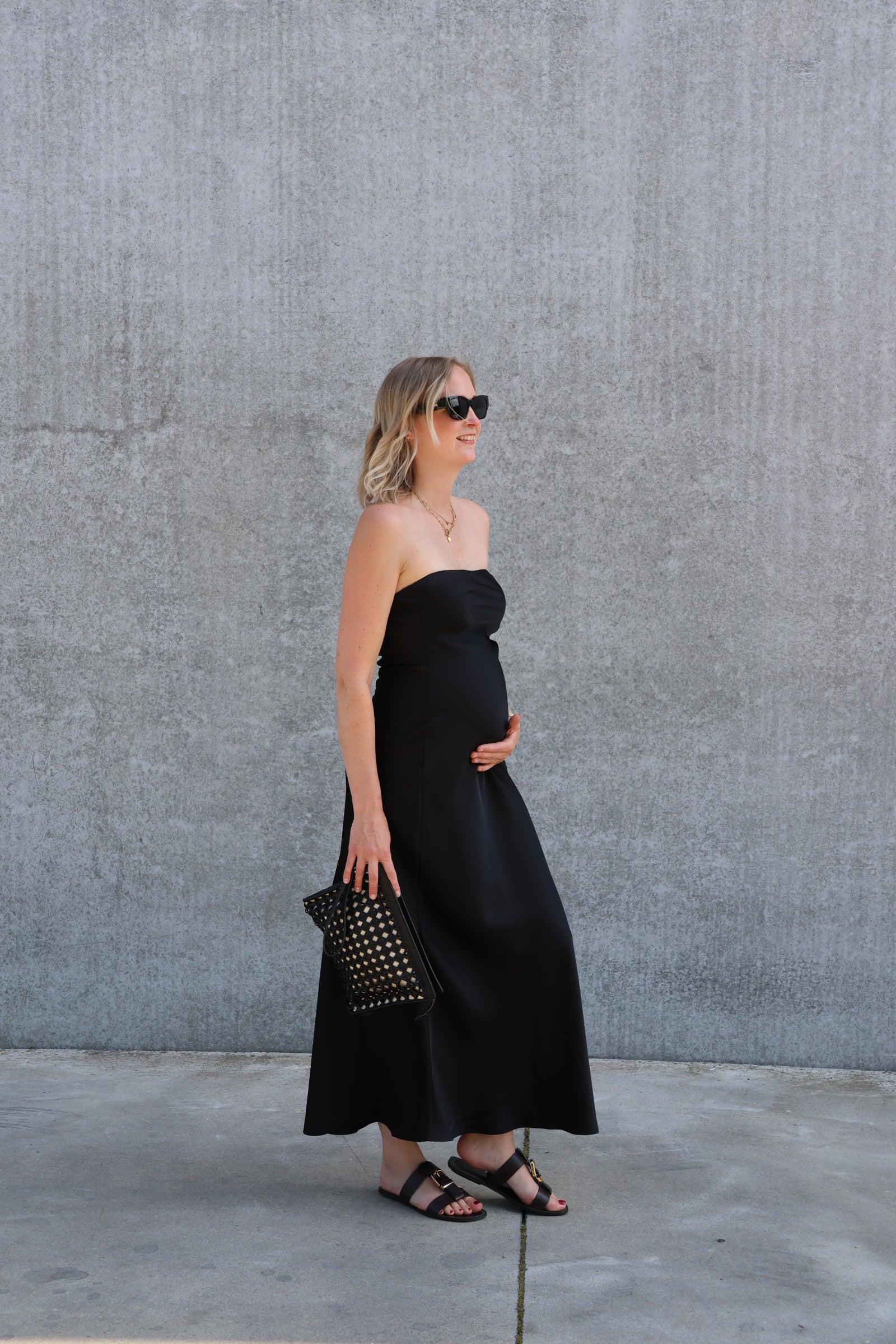 Olivia strapless jurk zwart