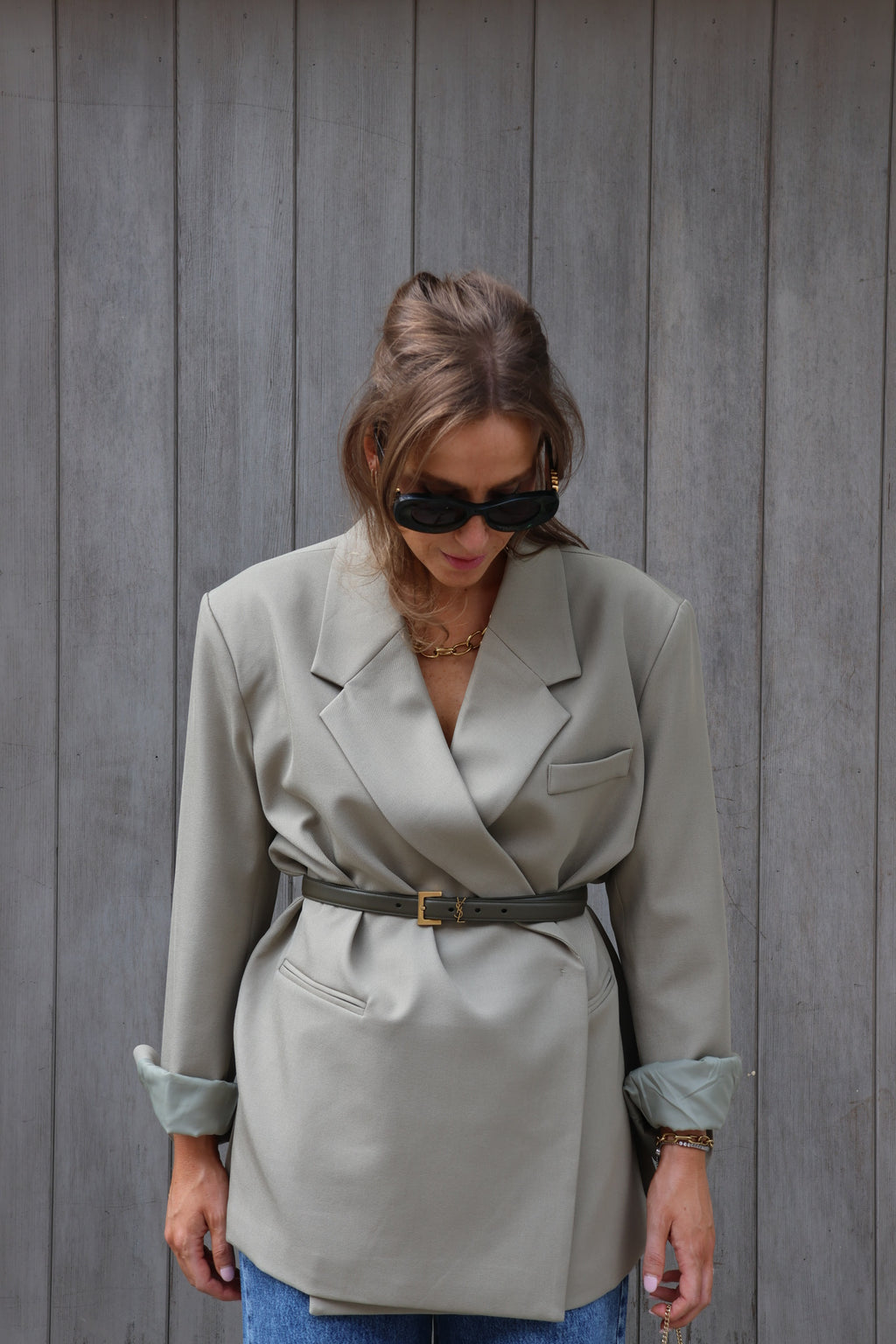 Bea oversized blazer zachtgroen