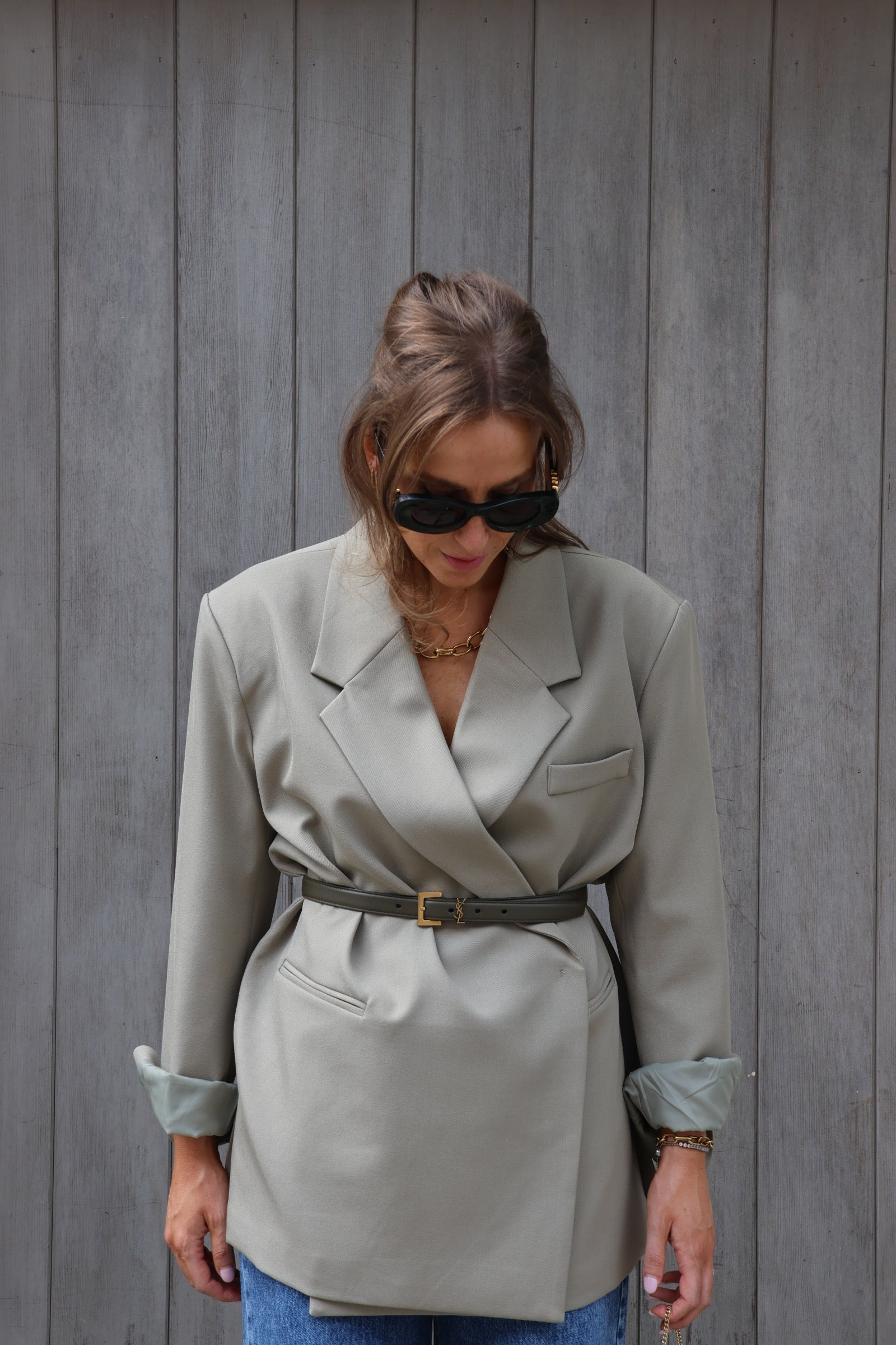 Bea oversized blazer zachtgroen