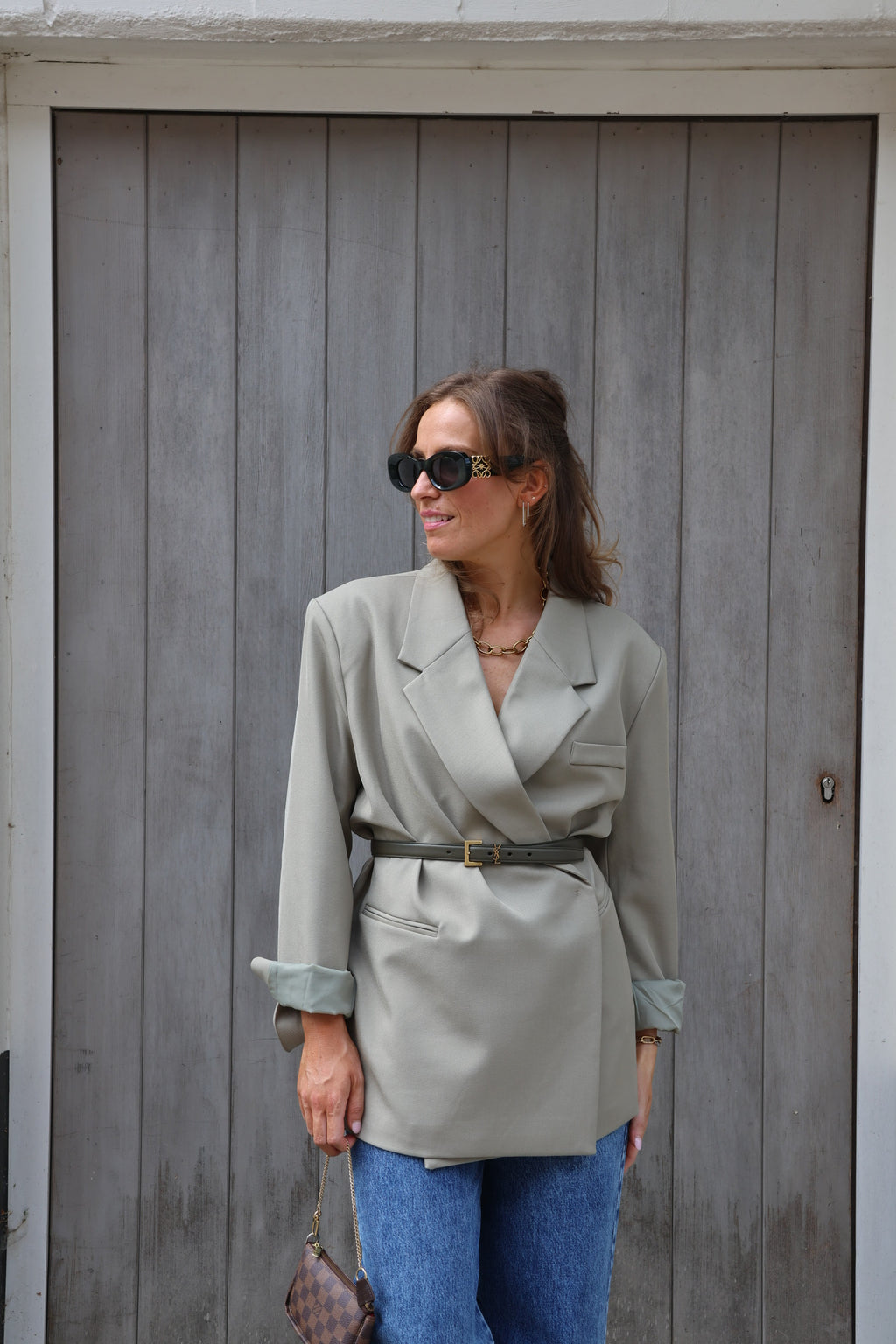 Bea oversized blazer zachtgroen