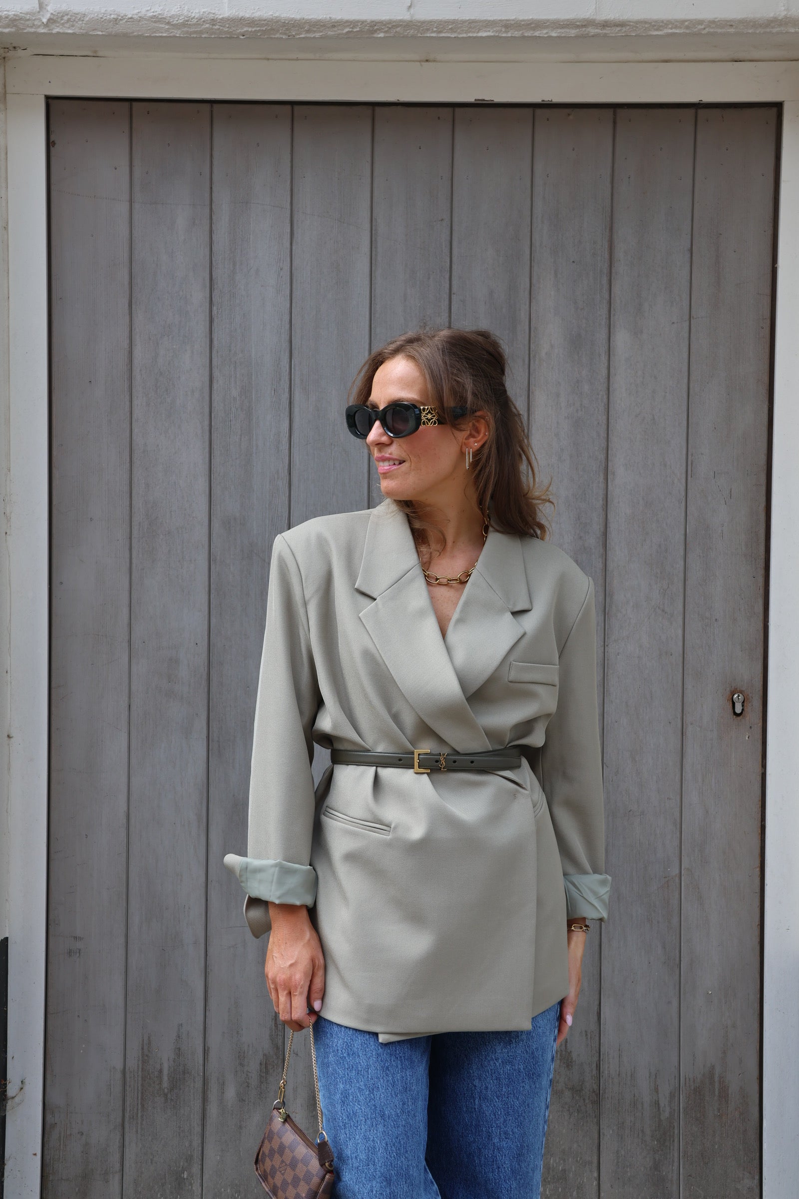 Bea oversized blazer zachtgroen