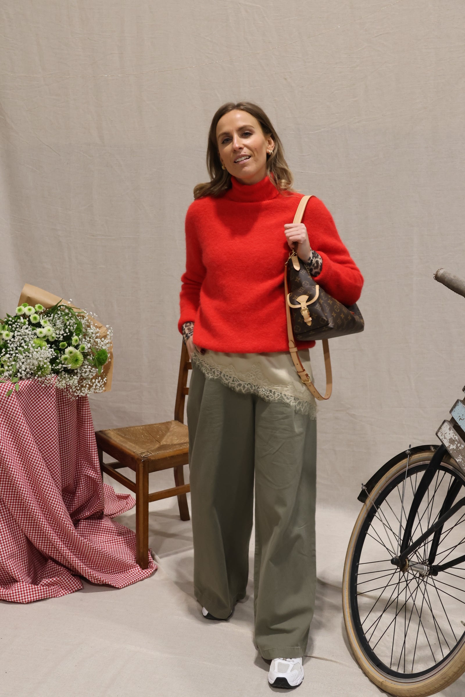 Mirella wide leg jeans kaki