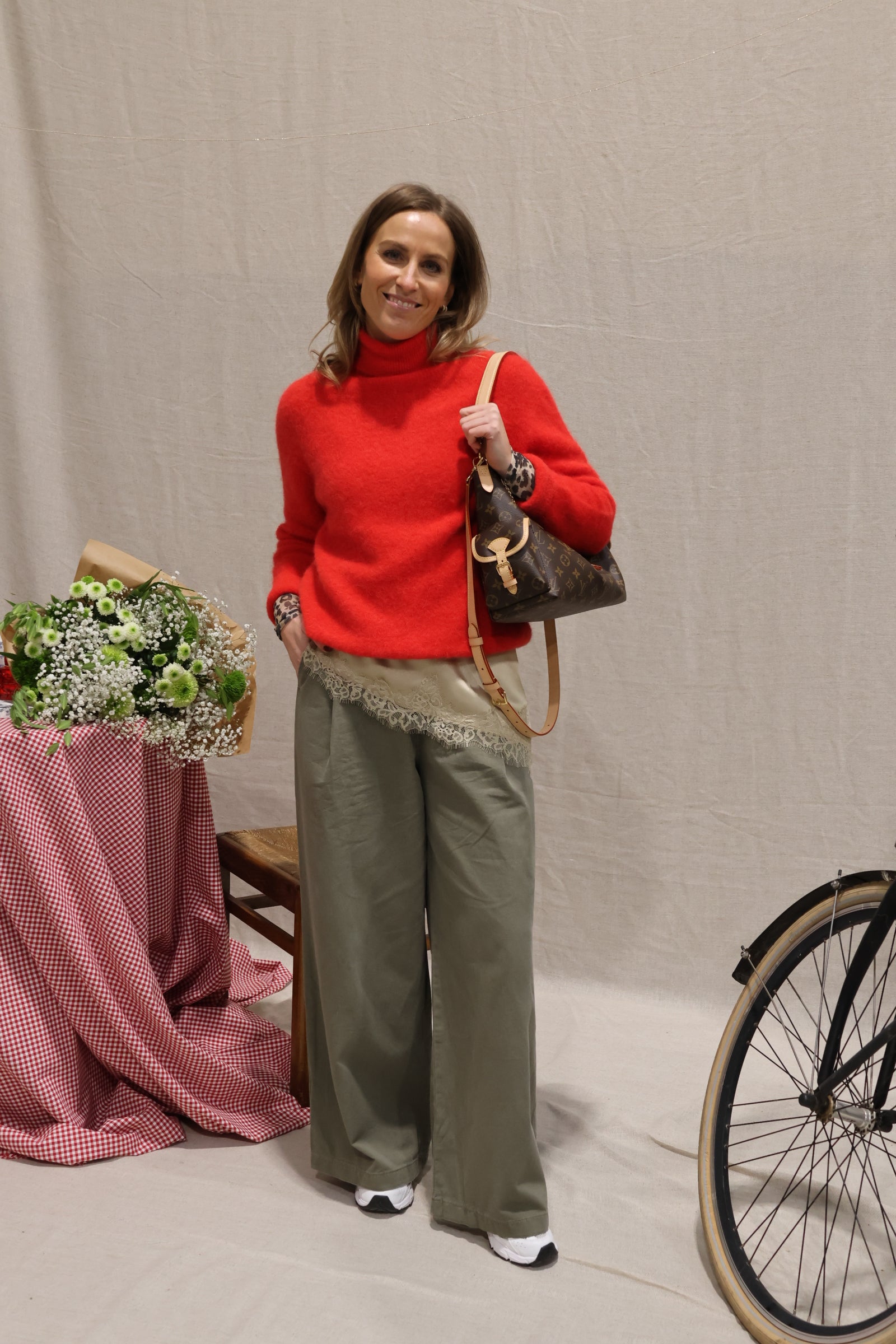 Mirella wide leg jeans kaki