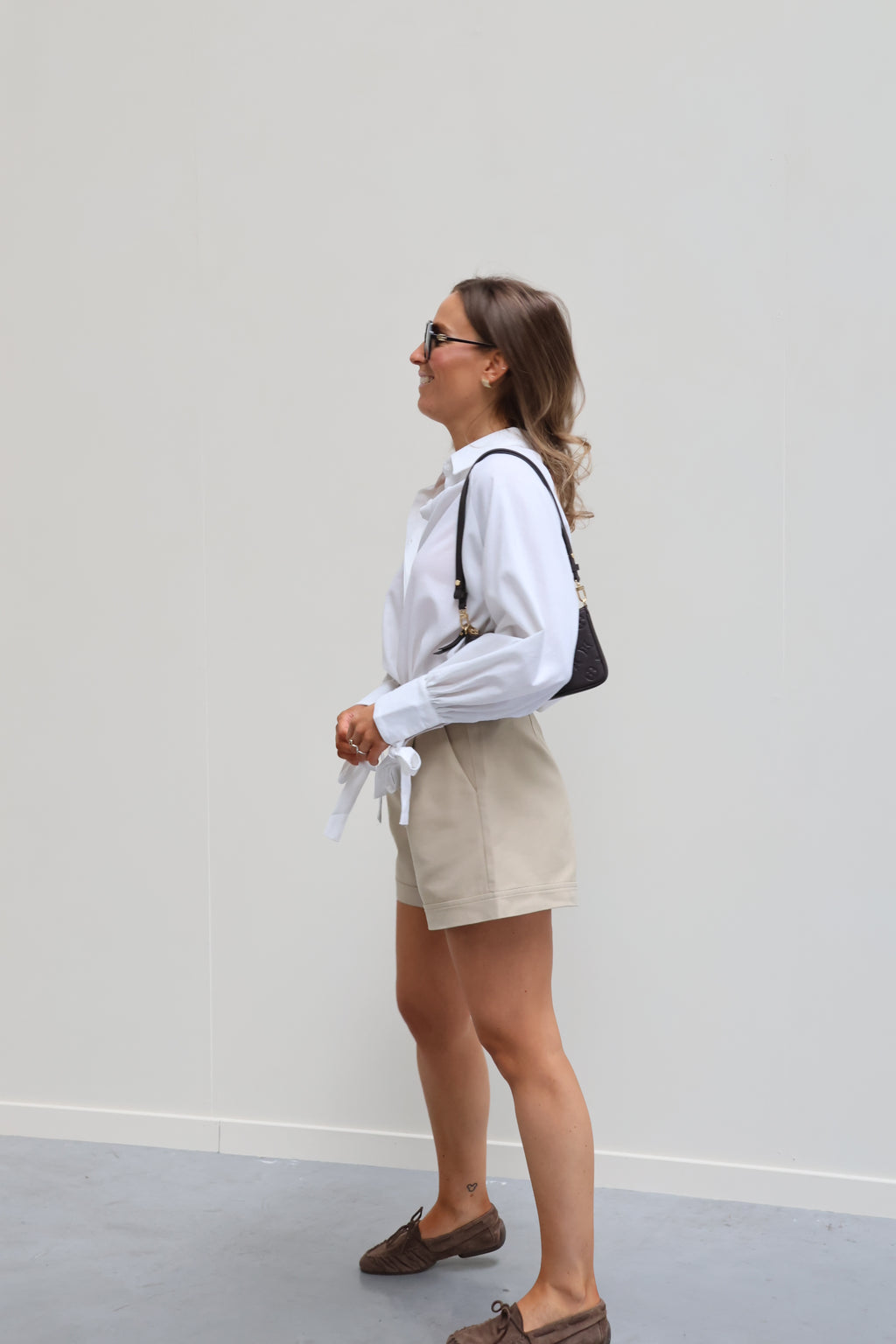 Lola blouse met strikdetail wit