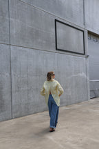 Double denim barrel jeans