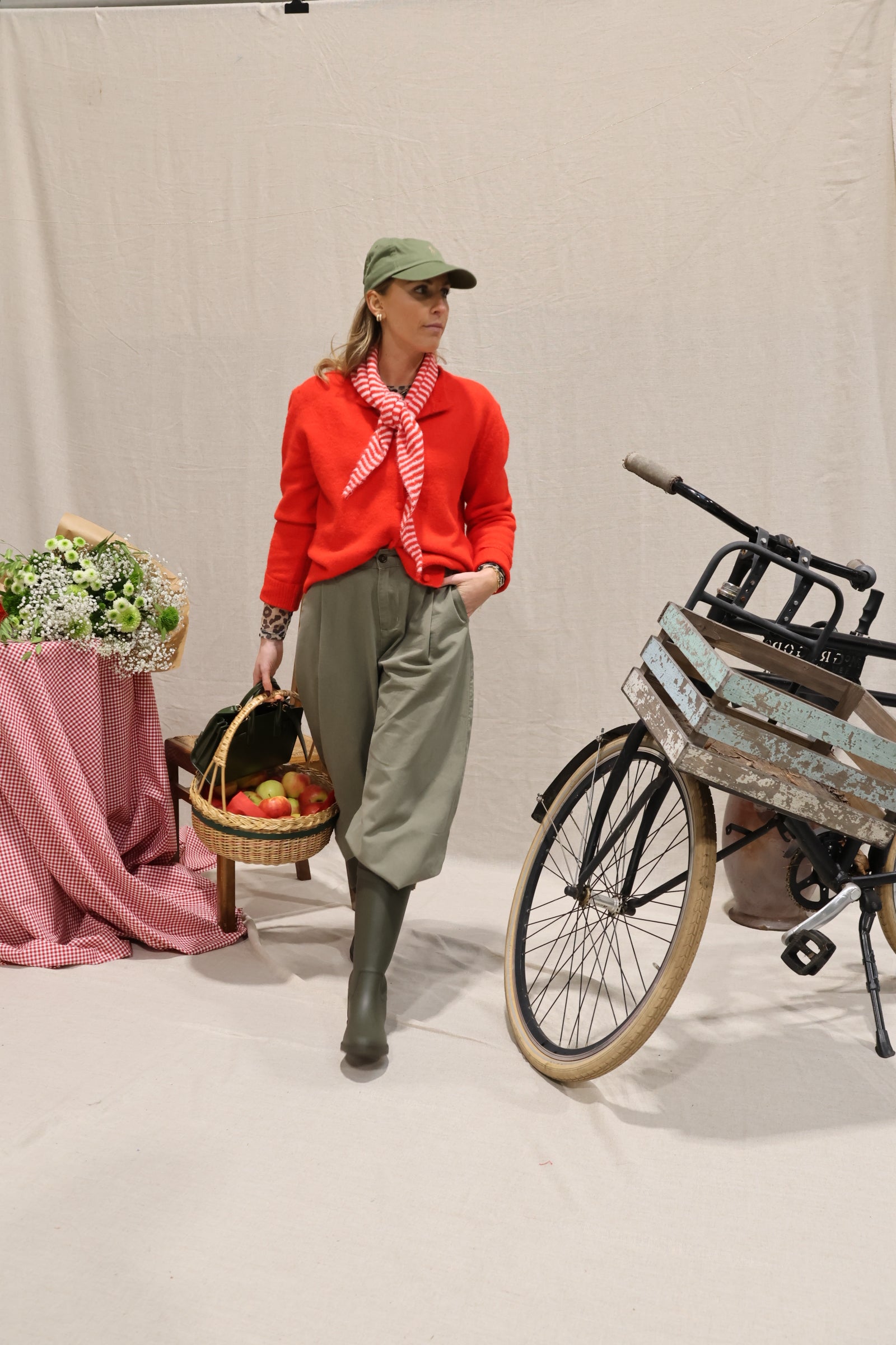 Mirella wide leg jeans kaki