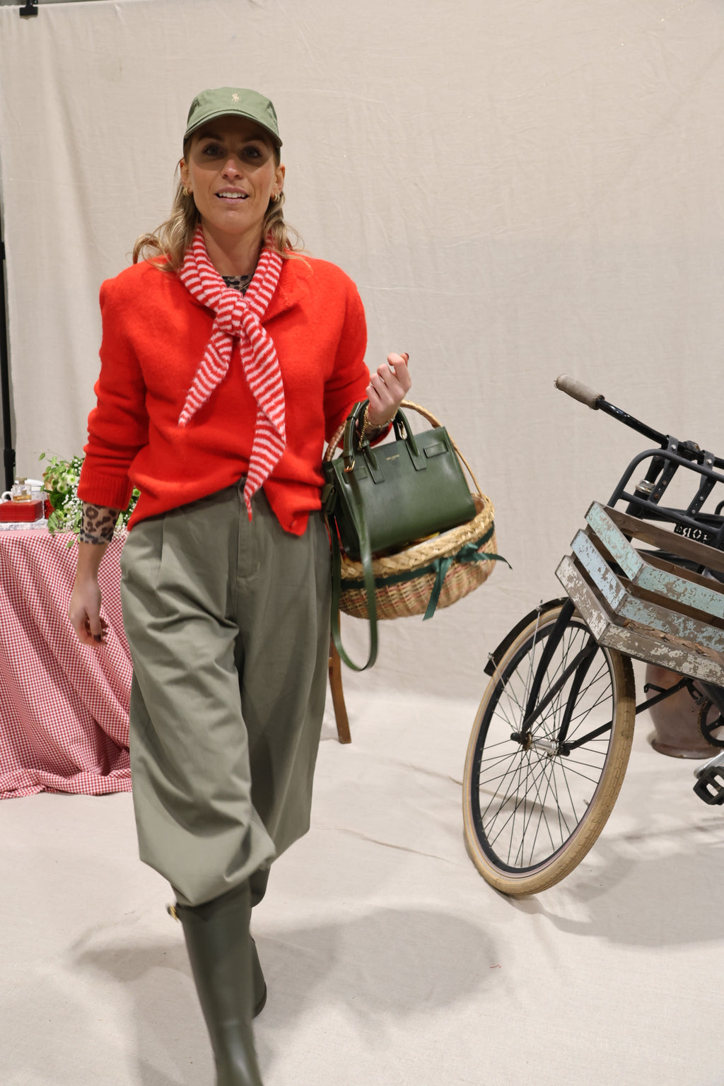 Mirella wide leg jeans kaki