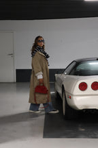 Hanna lange trenchcoat beige