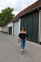 Lea off shoulder blouse marine